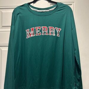 Green 'Merry' Long Sleeve Shirt